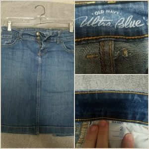 Old Navy Ultra Blue Denim Skirt